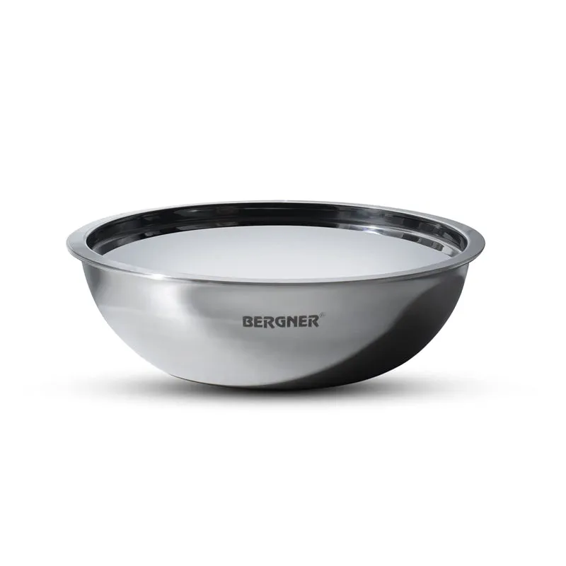 Bergner Argent Triply Stainless Steel Induction Base Tasra With Lid - 3900 ML media 4