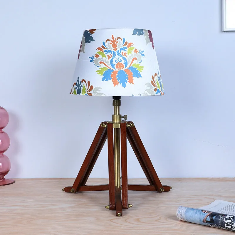 Nordlys Printed Tripod Mango Wood Table Lamp - Multicolor media 3