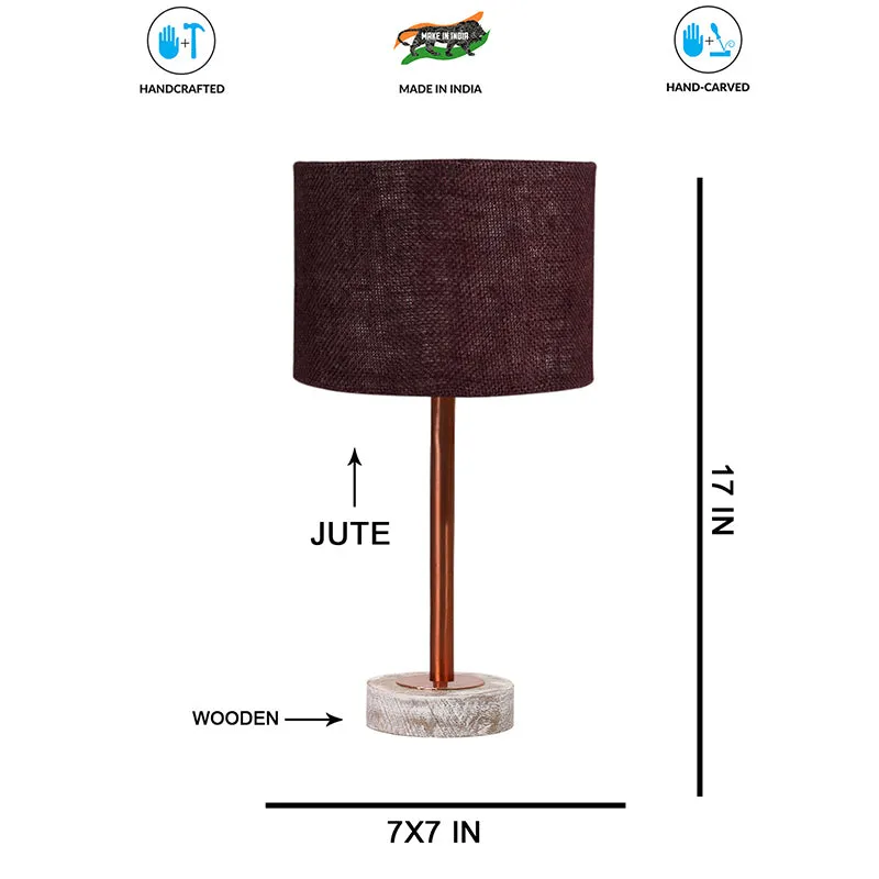 Sienna I Rodin Wooden Table Lamp - Brown,Copper,White media 7