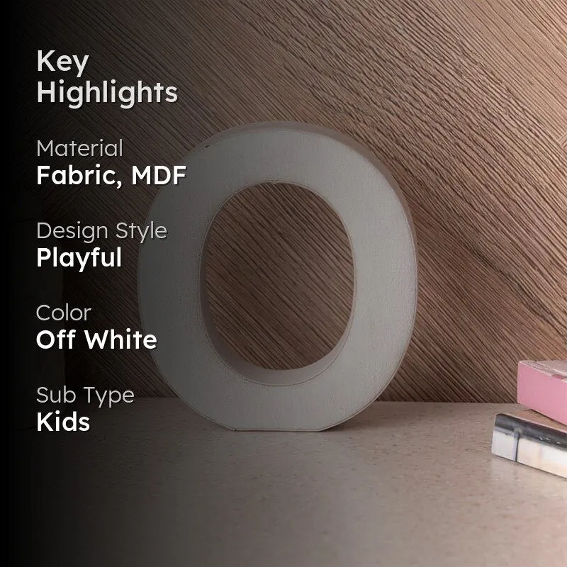 Alphabet O MDF & Fabric Wall Accent media 2