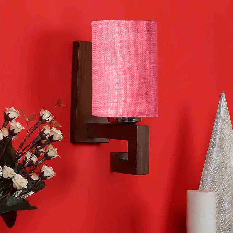 Ruffo Cylindrical Wooden Wall Lamp media 3