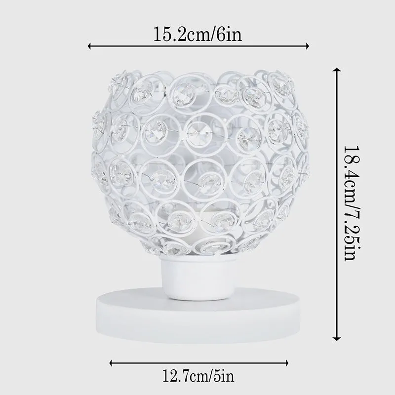Crystal Swirls Metal Table Lamp - White media 6