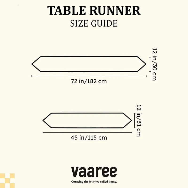 Swayam Solid Sephire Cotton Table Runner (Brown) media 8