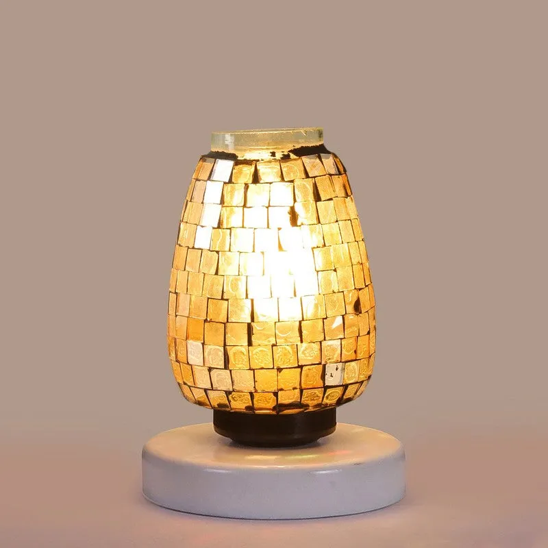 Lurella Mosaic Glass Table Lamp With Wooden Base - Multicolor media 6
