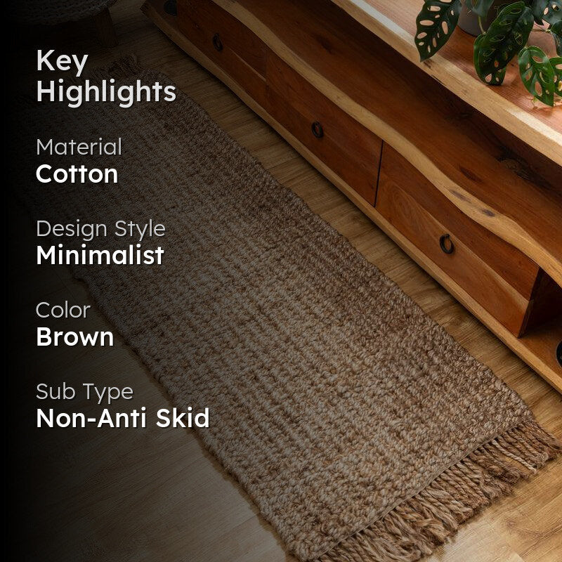 Avara Hand Woven Cotton Runner Rug media 2