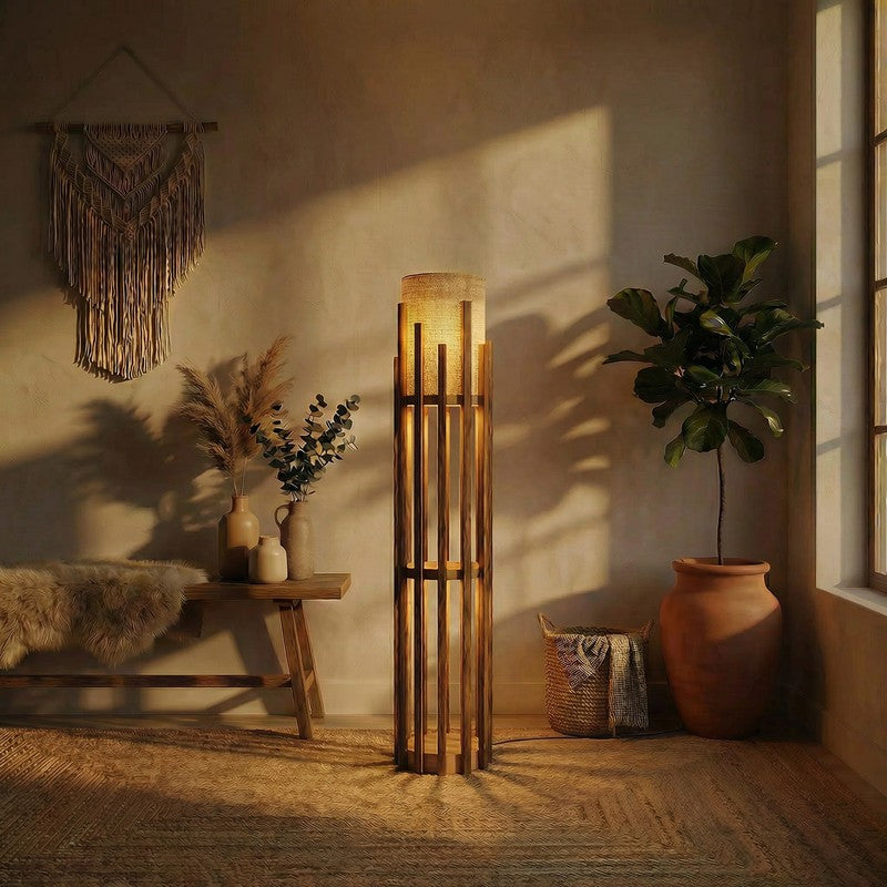 DLume Wooden Cage Floor Lamp media 3