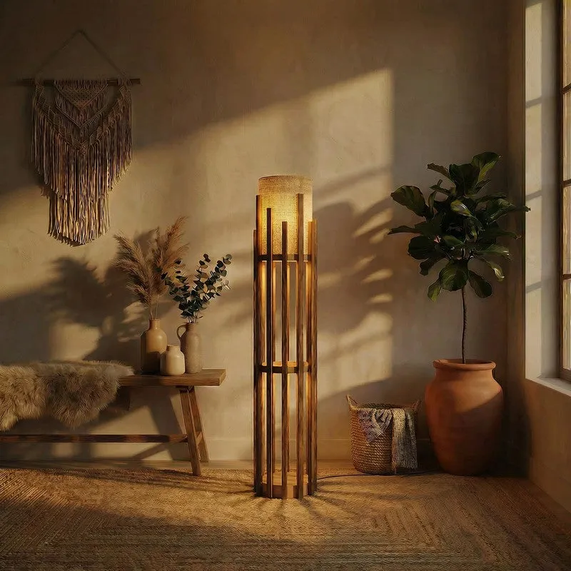 DLume Wooden Cage Floor Lamp media 3