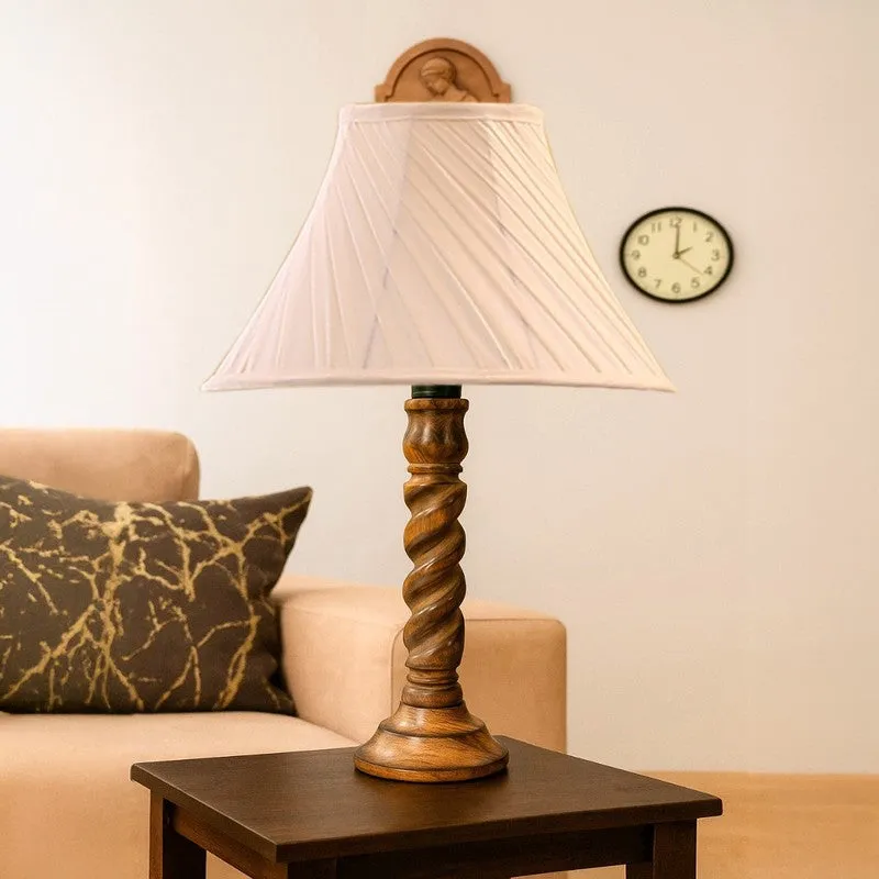 Elvane Vela Wooden Table Lamp - Ivory media 4