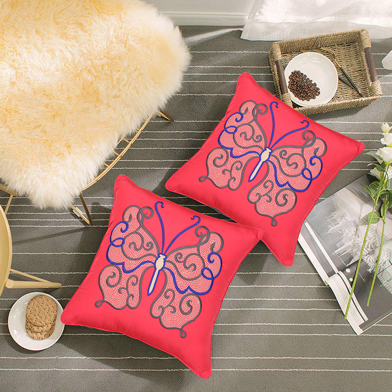 Spring Shalabham Embroidered Cushion Cover - Set Of Two media 3
