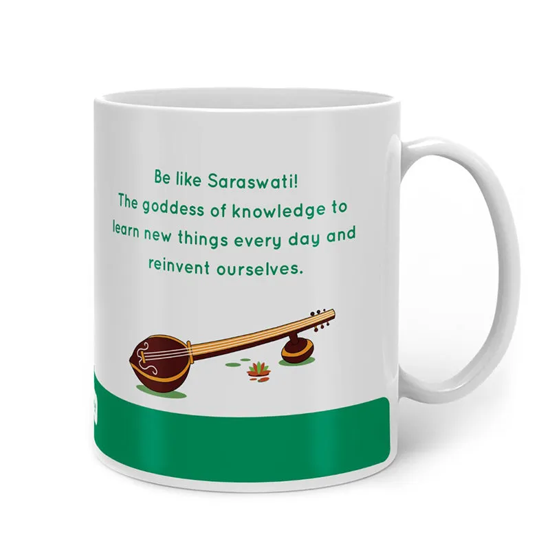 Whimsy Cute Saraswati Ceramic Coffee Mug - 300 mL media 4