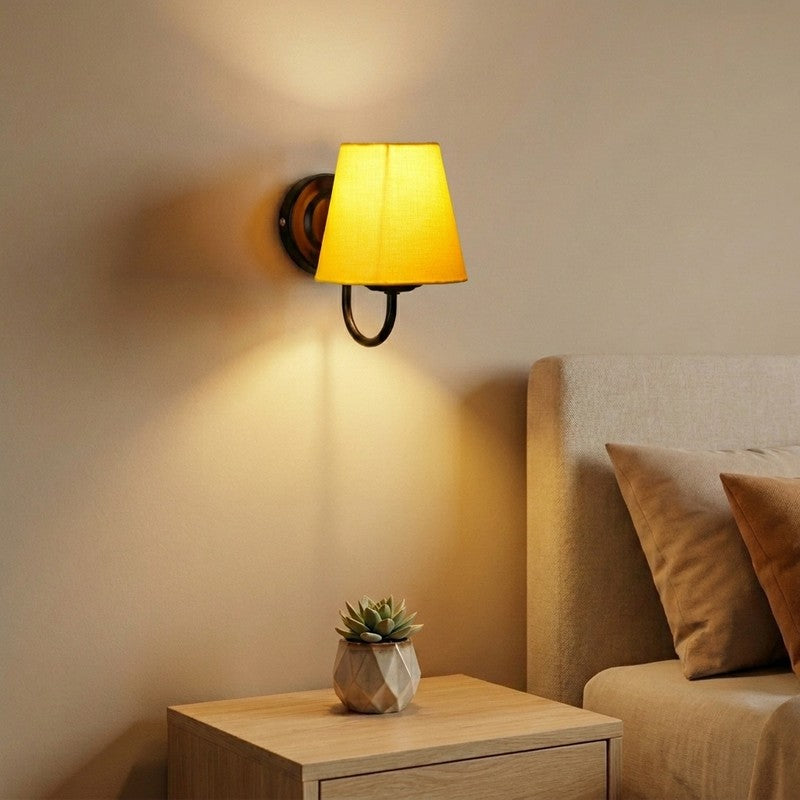 OrbitShade Sunny Yellow Cotton Wall Lamp