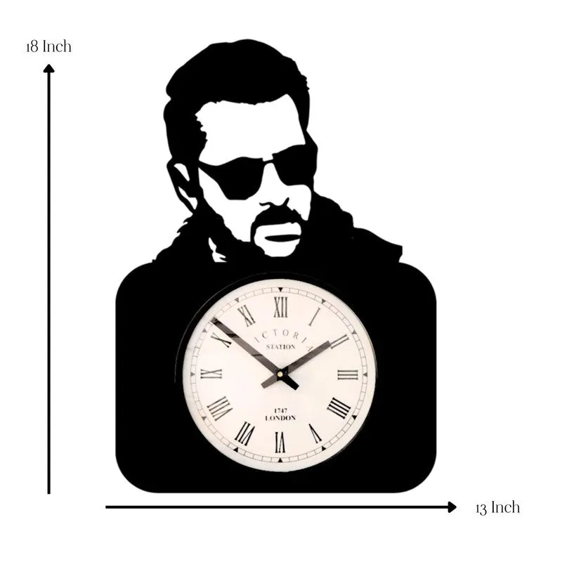 Salman Khan Steel Analog Wall Clock - Black media 7