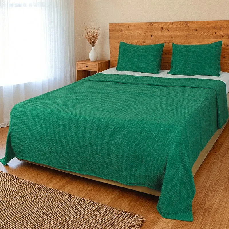 Solara Whim Handloom Bedcovers - Green media 4