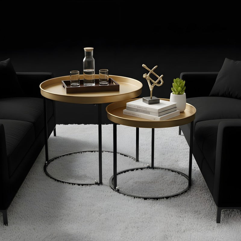 Noira Edge Center Table (Gold & Black) - Set Of Two media 4
