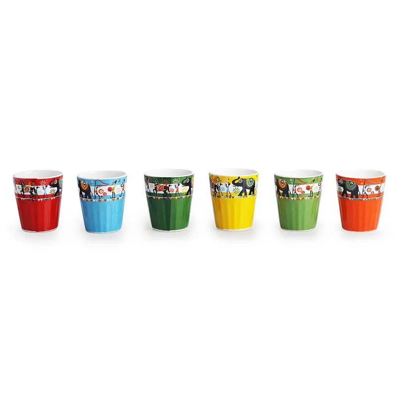Gajamala Handcrafted Ceramic Cup (120 ML) - Set Of Six media 4