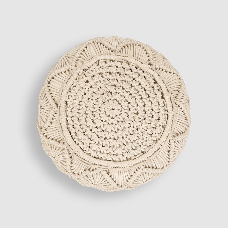 Boho Thread Macrame Pouffe image 3