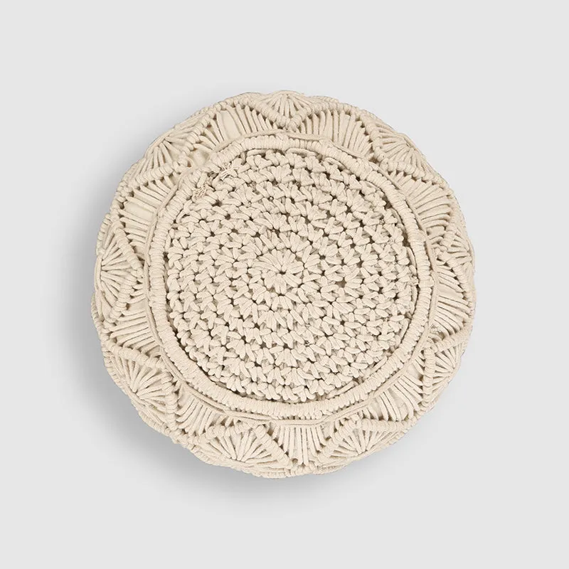 Boho Thread Macrame Pouffe media 3