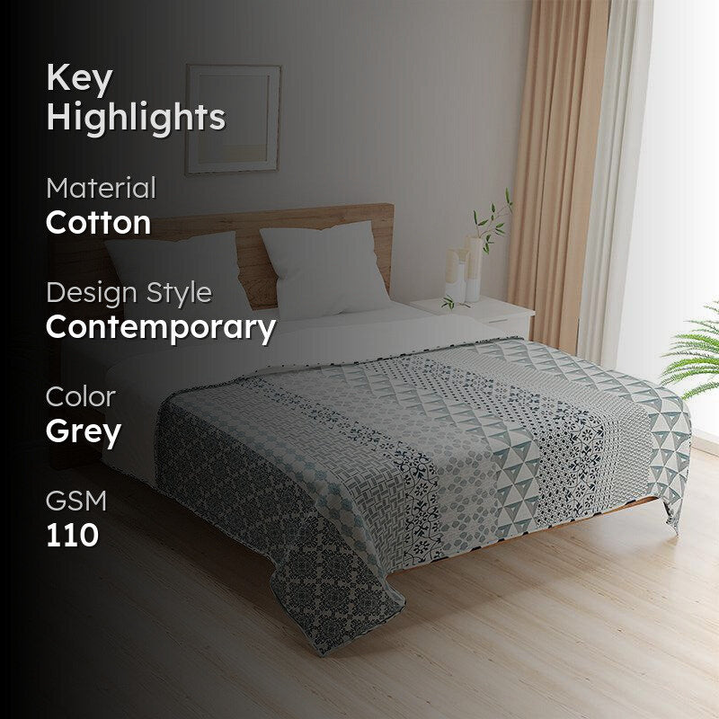 Swayam Zara Geometric Cotton Dohar - 110 GSM media 2