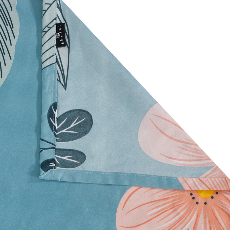 Peachy Blooms Floral Bedsheet - 130 GSM media 7