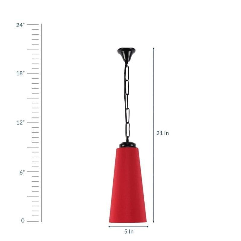 Nicia Fabric Ceiling Lamp - Red media 5