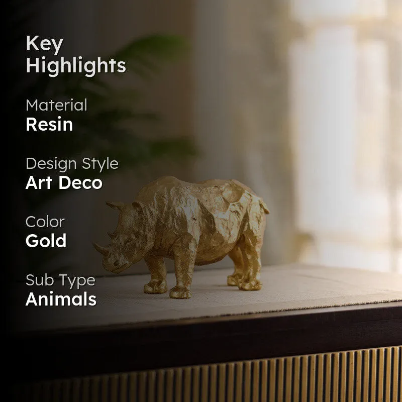 Niro Polyresin Rhino Showpiece media 2