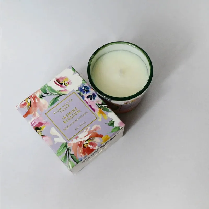 Jasmine Blossom Scented Candle Glass Jar - Set Of Two media 7