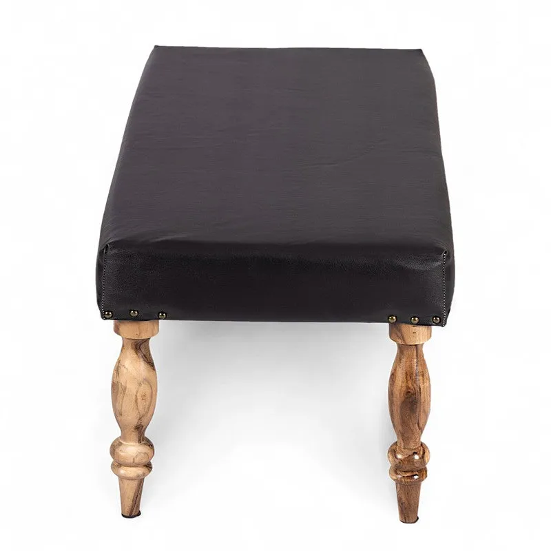 Dravo Sheesham Wooden Bench - Black media 5