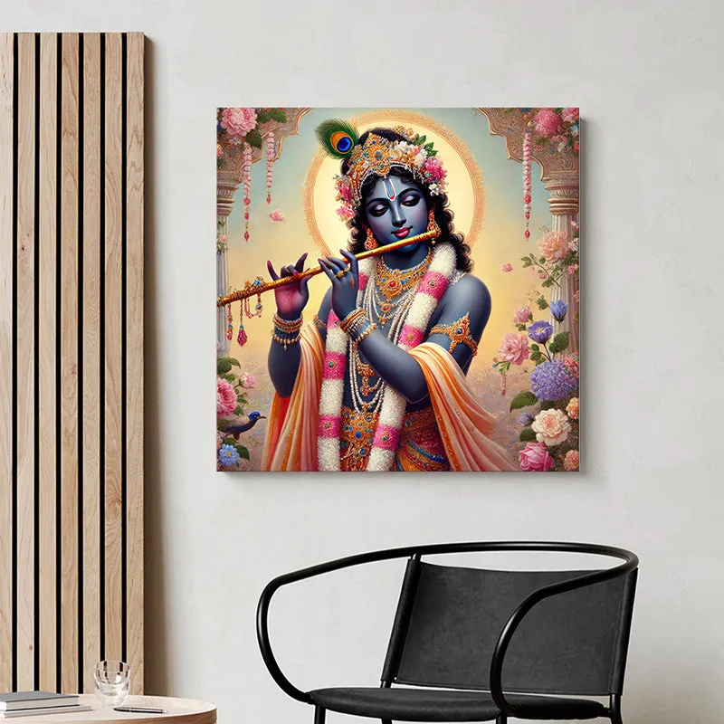 Jagadguru Krishna Wall Painting media 1