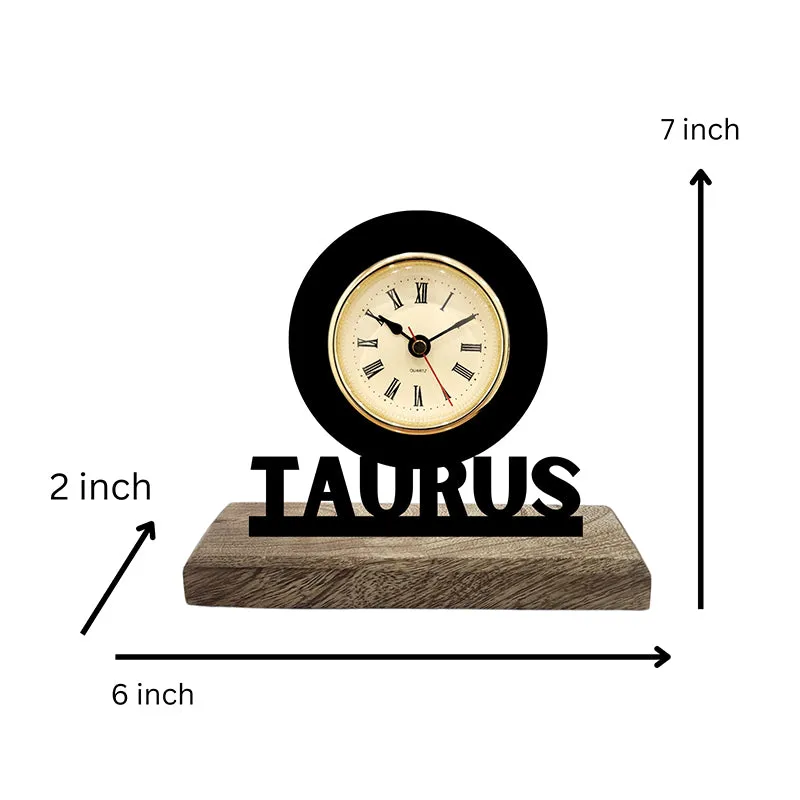 Taurus Zodiac Analog Table Clock media 5