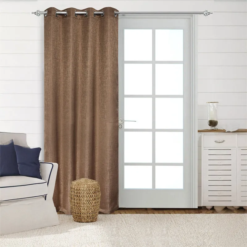 Saral Home Auriel Room Darkening Curtain - Brown media 1