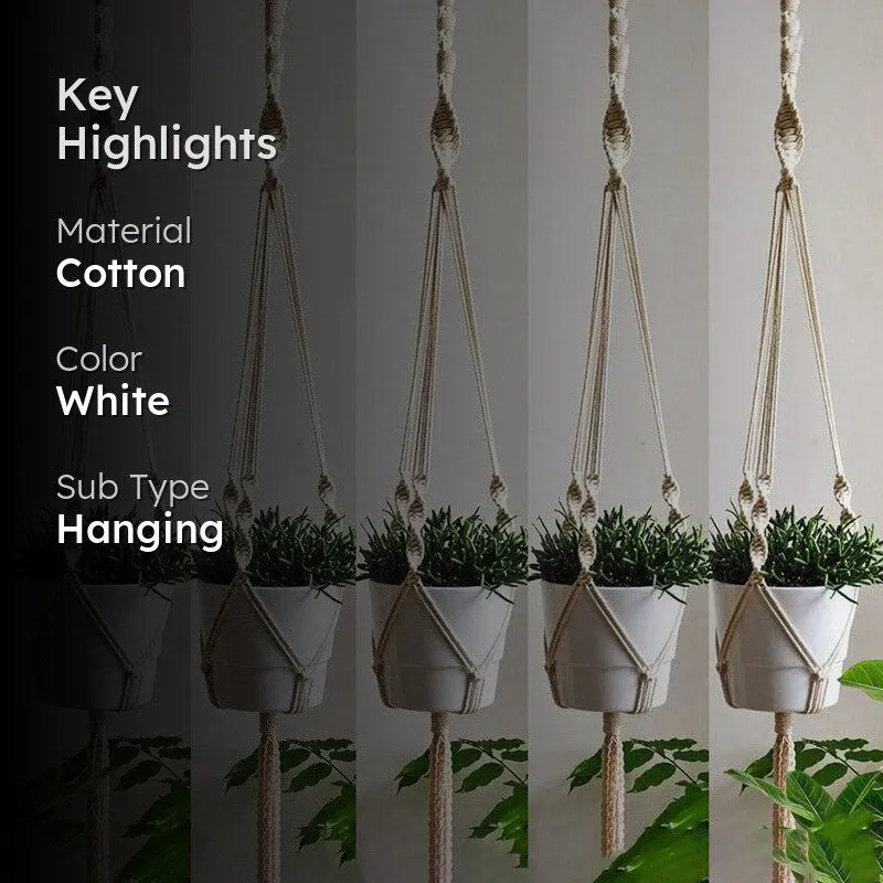 Neyna Macrame Planter - Set Of Five media 2