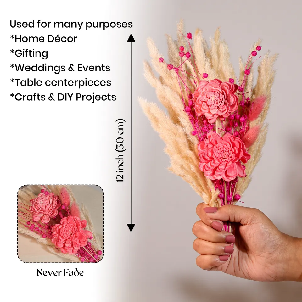BloomBoo Artificial Flower with Vase - Pink media 6