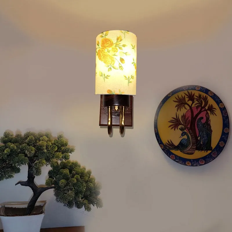 Gilded Arch Cotton Wall Lamp - White,Orange media 4