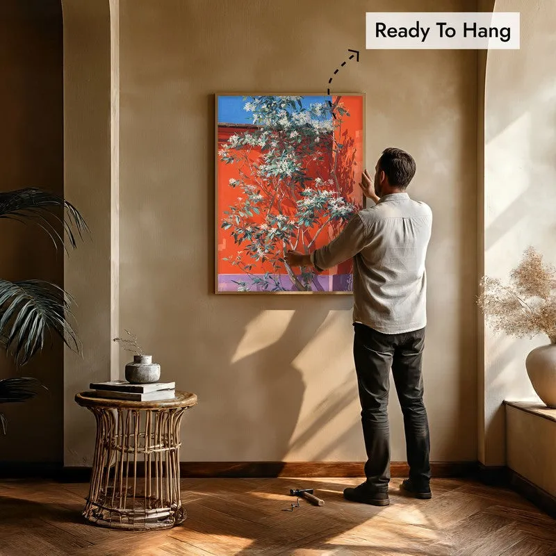 Autumra Canvas Wall Painting With Brown Frame media 8