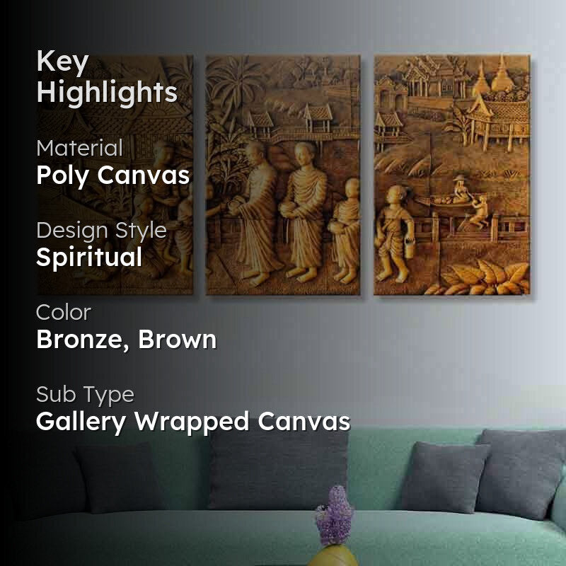 Simple Life Canvas Wall Art - Three Piece Set media 2