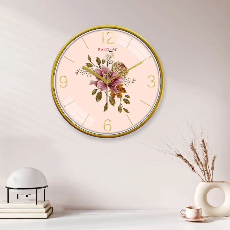Leah Floral Wall Clock media 1