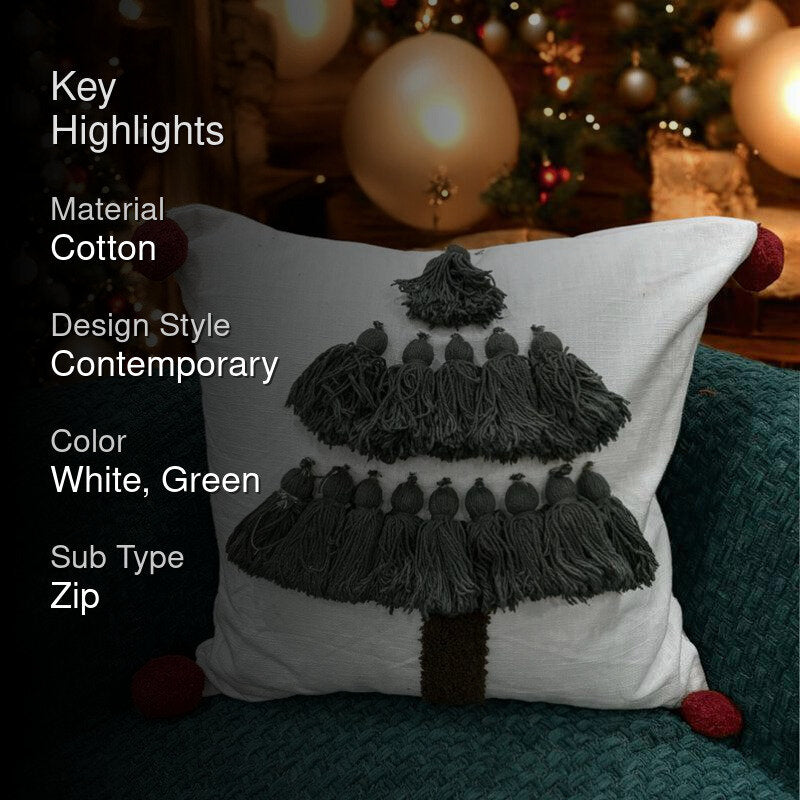 Sable Christmas Cotton Christmas Cushion Cover media 2