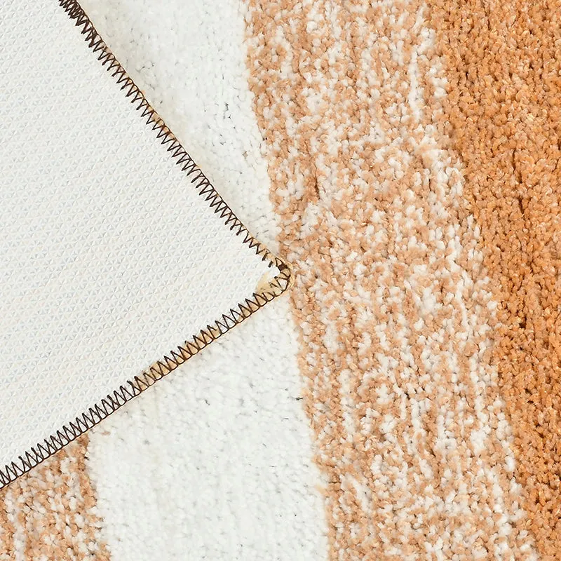 Elvira Anti Skid Striped Bath Mat - Orange media 7