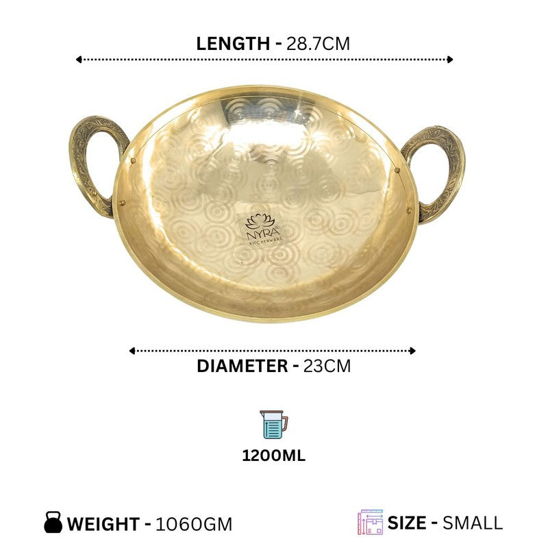 RasoiAura Brass Kadhai - 1200 mL media 11