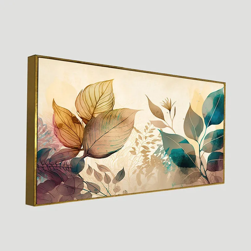 Midria Leaf Wall Painting With Frame media 7
