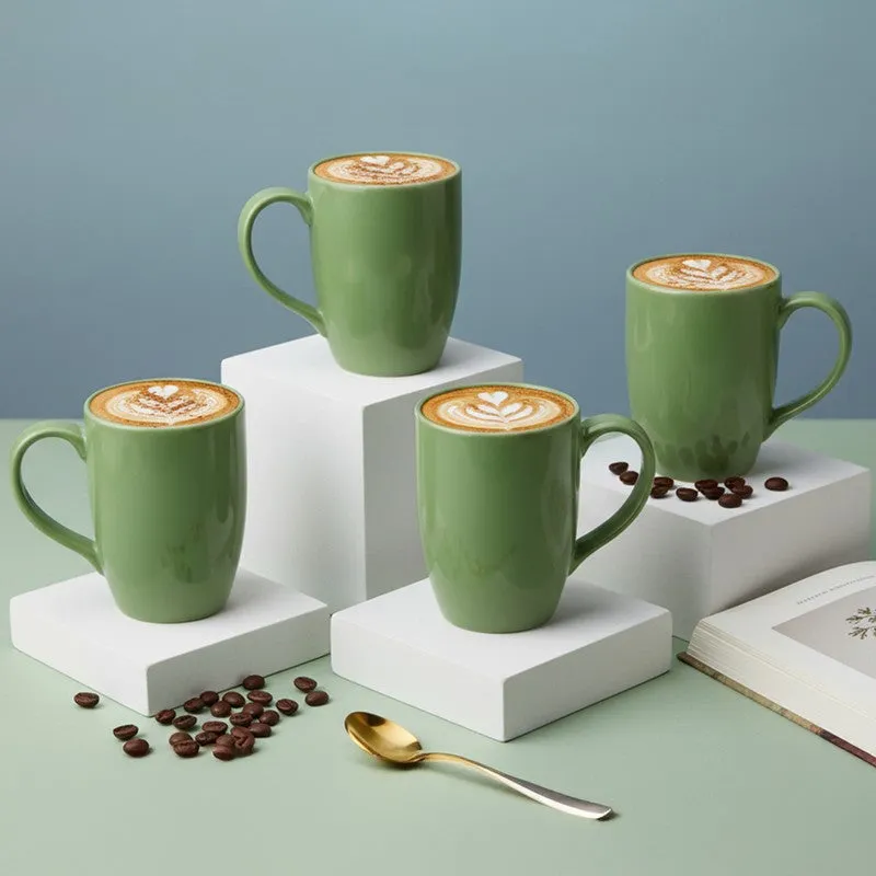 Kopi Ceramic Coffee Mug (Green/350 mL Each) - Set Of Four media 1