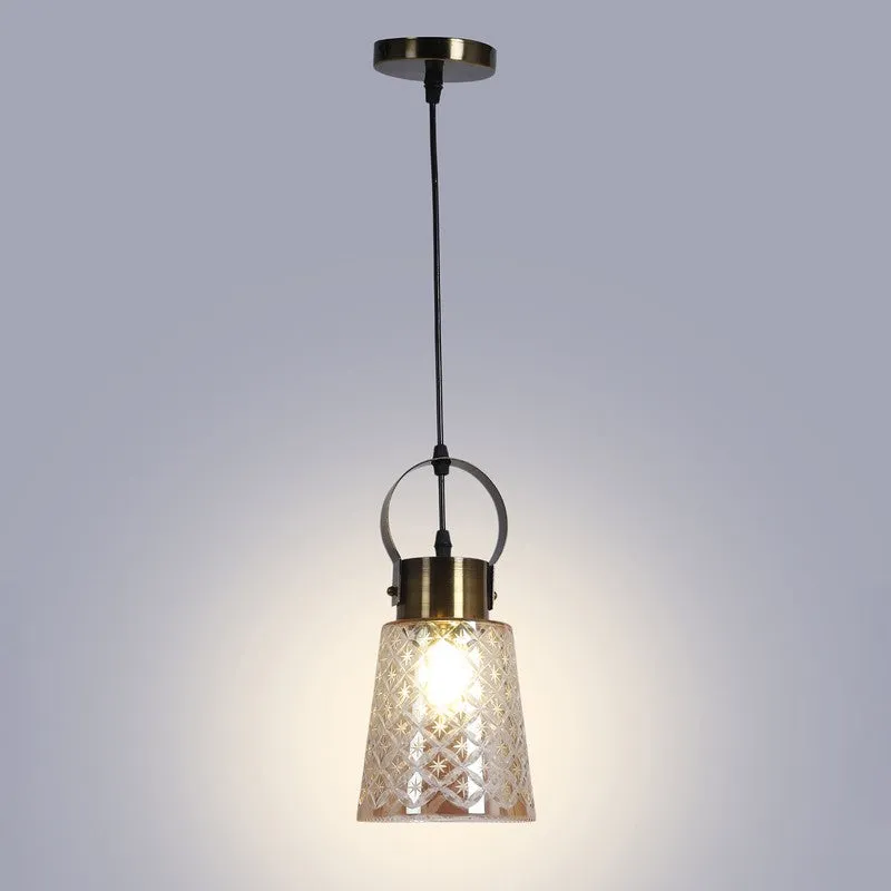 Elysian Glow Glass Ceiling Lamp media 6