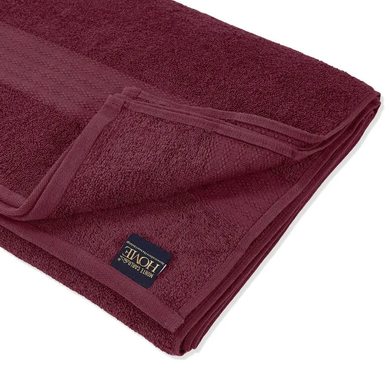 Monte Carlo Dry Nest Pure Cotton Bath Towel - Wine media 6