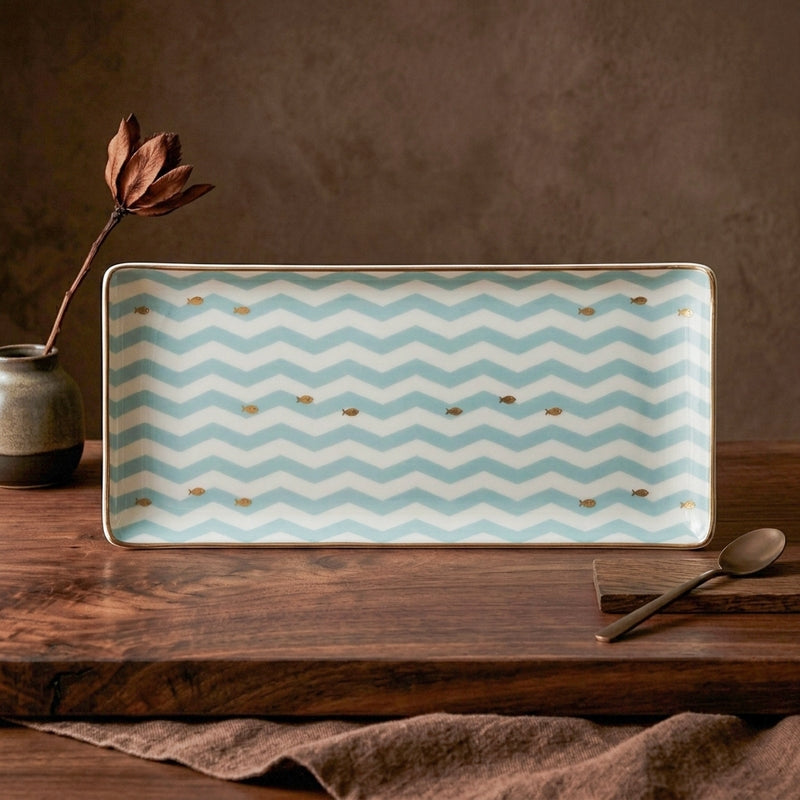 Wavy Sea Bone China Platter media 4