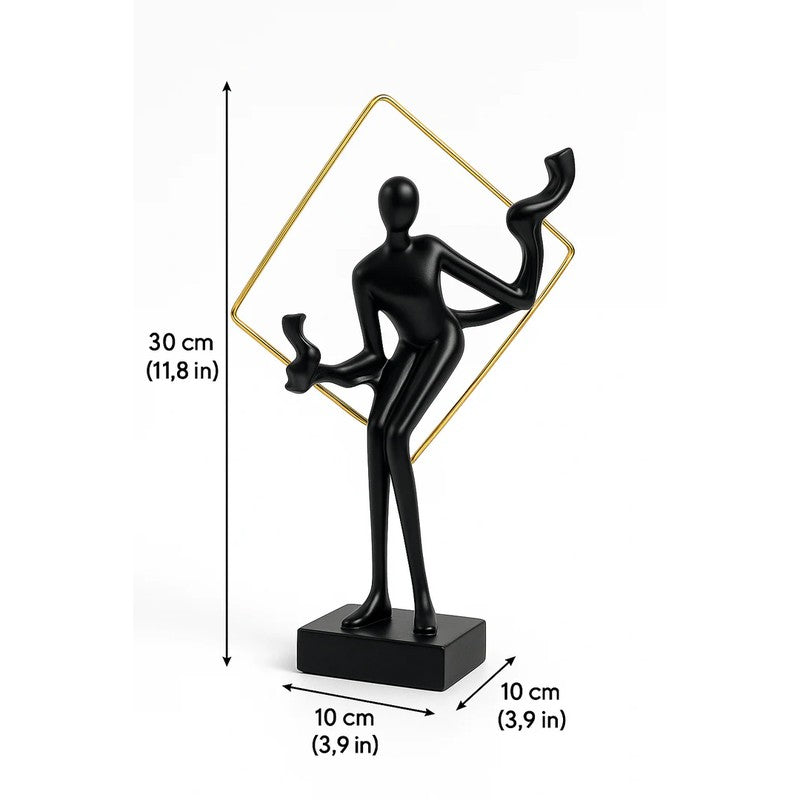 Elegant Resin Lady Showpiece - Black media 6