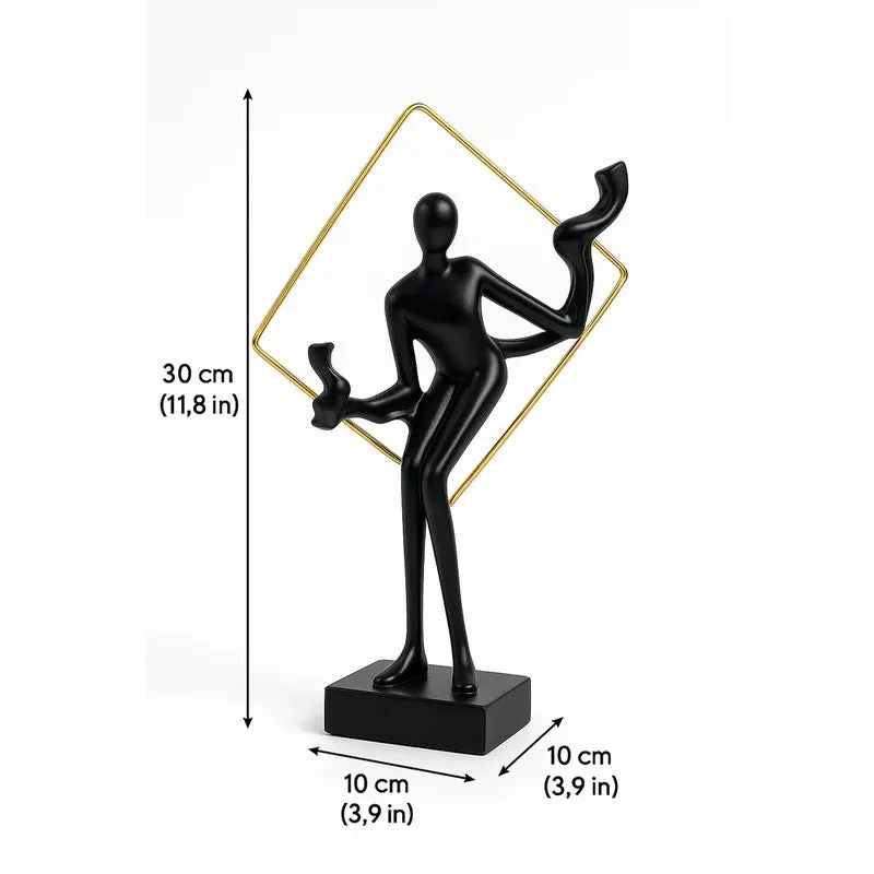 Elegant Resin Lady Showpiece - Black media 6