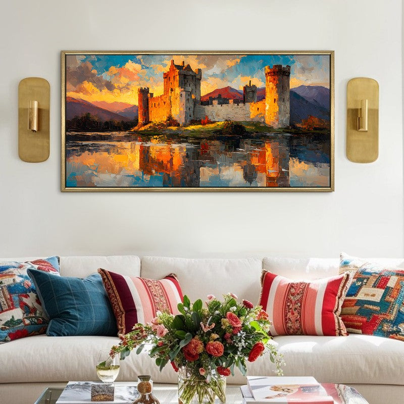 Island Castle Canvas Wall Painting With Frame