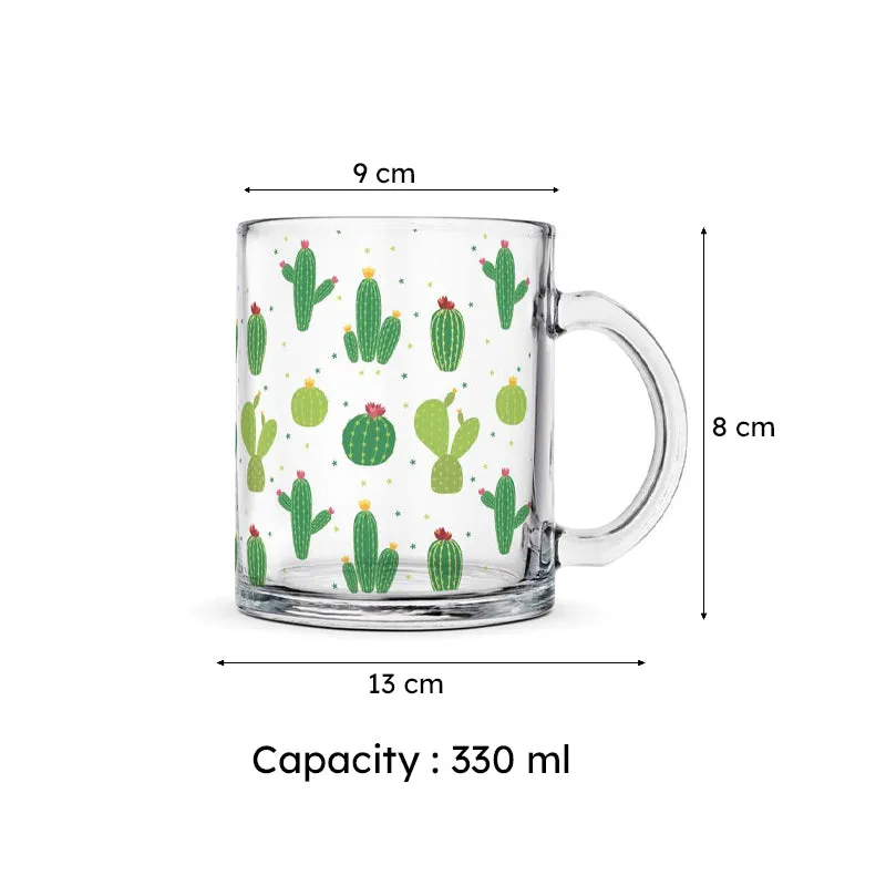 Cacti Glass Coffee Mug (330 mL) media 6