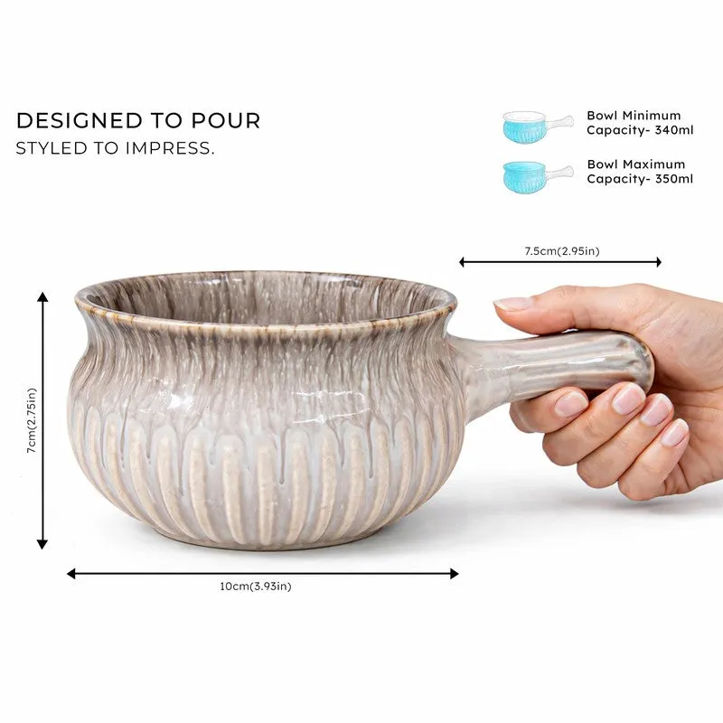 Dineva Ceramic Serving Platter (Beige & Ivory) - Two Piece Set media 9
