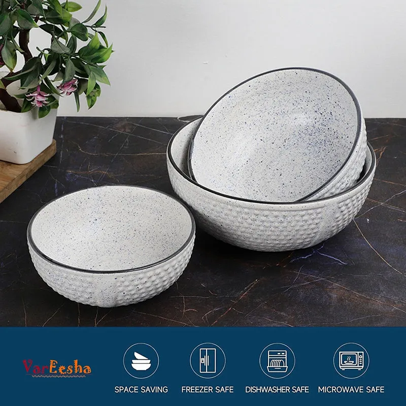 Tasi Ceramic Serving Bowl (1500 mL/1000 mL/600 mL) - Set Of Three media 4